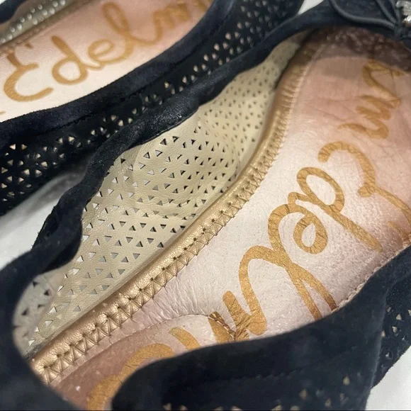 🎉HOST PICK🎉 Sam Edelman black suede Felicia ballet flats - Picture 8 of 14